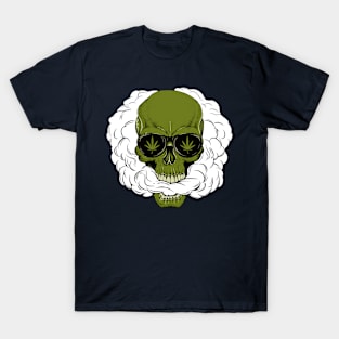 Skull Smoking Ganja T-Shirt